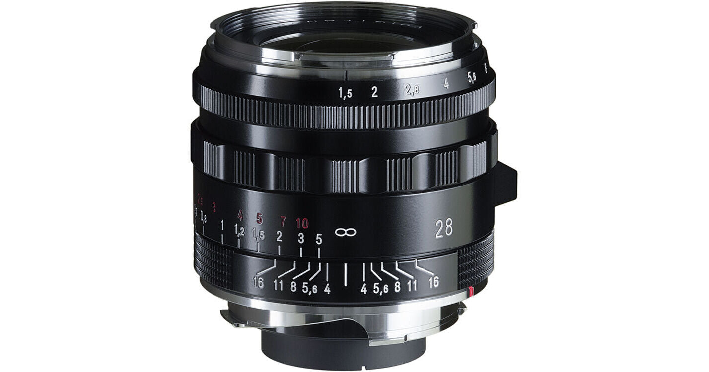 Voigtlander Nokton 28mm f/1.5 Vintage Aspherical Type II VM Lens (Leica M, Black)